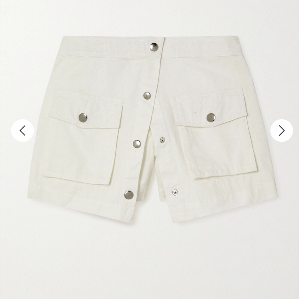STAUD Tamara layered cotton-twill shorts - size 10 - NEW WITH TAGS